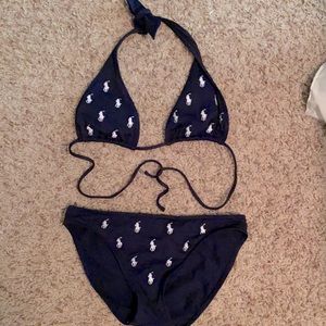 top worn once, bottoms never worn, ralph lauren